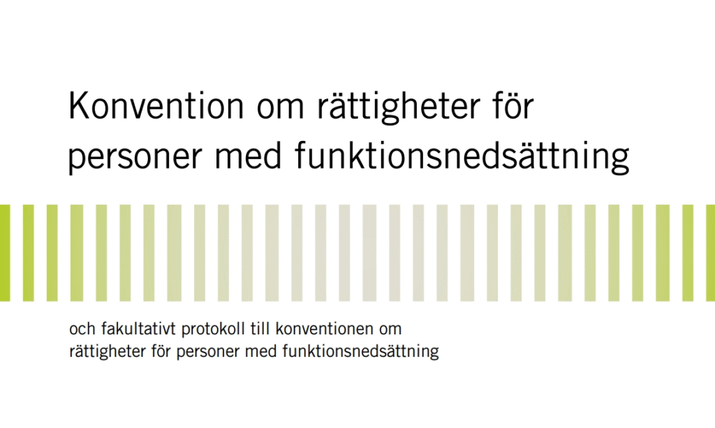Del av framsidan av konventionshäftet.